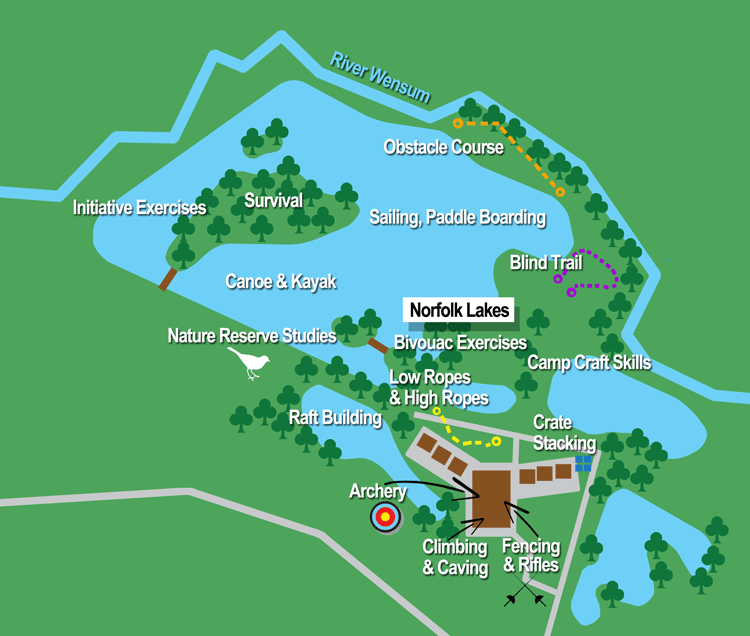 norfolk lakes map